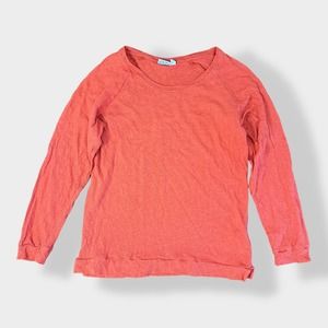 Celtic and Co Organic‎ Cotton and Linen Orange 3/4 sleeve top size US 10